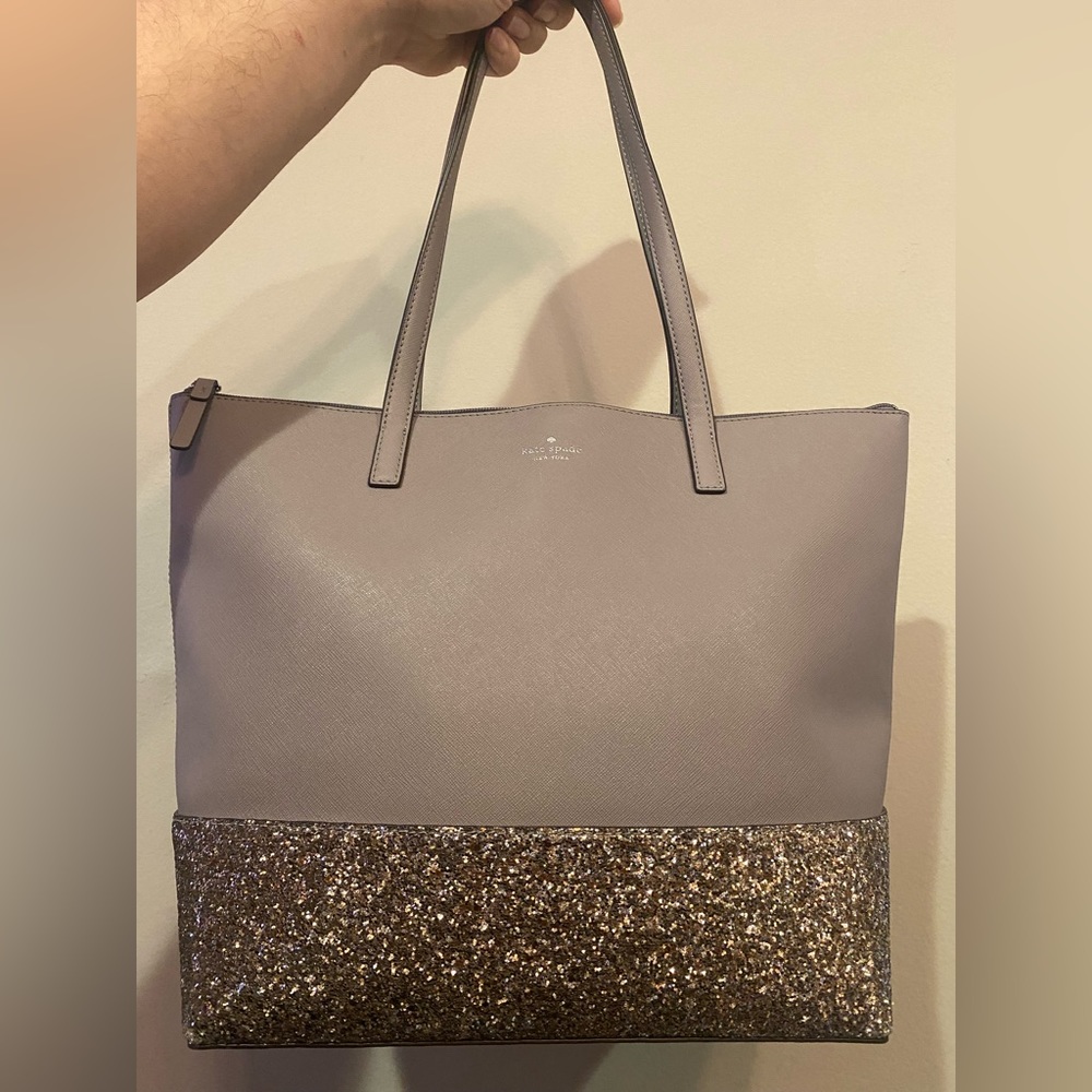 Silver Glitter Kate Spade Tote 🤍